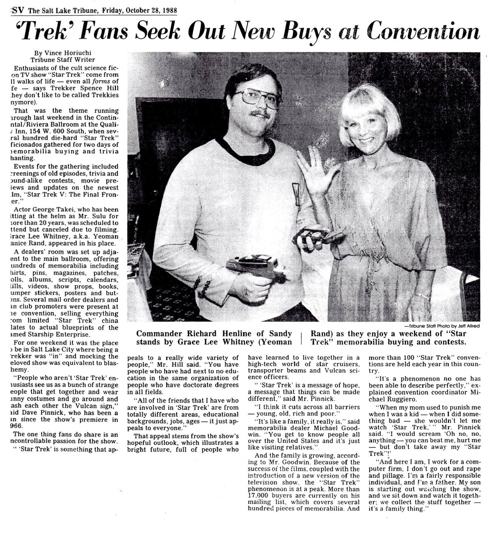 1988 Star Trek Convention in Salt Lake City
